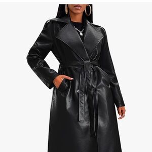 Elegant Black Women's Trench Coat